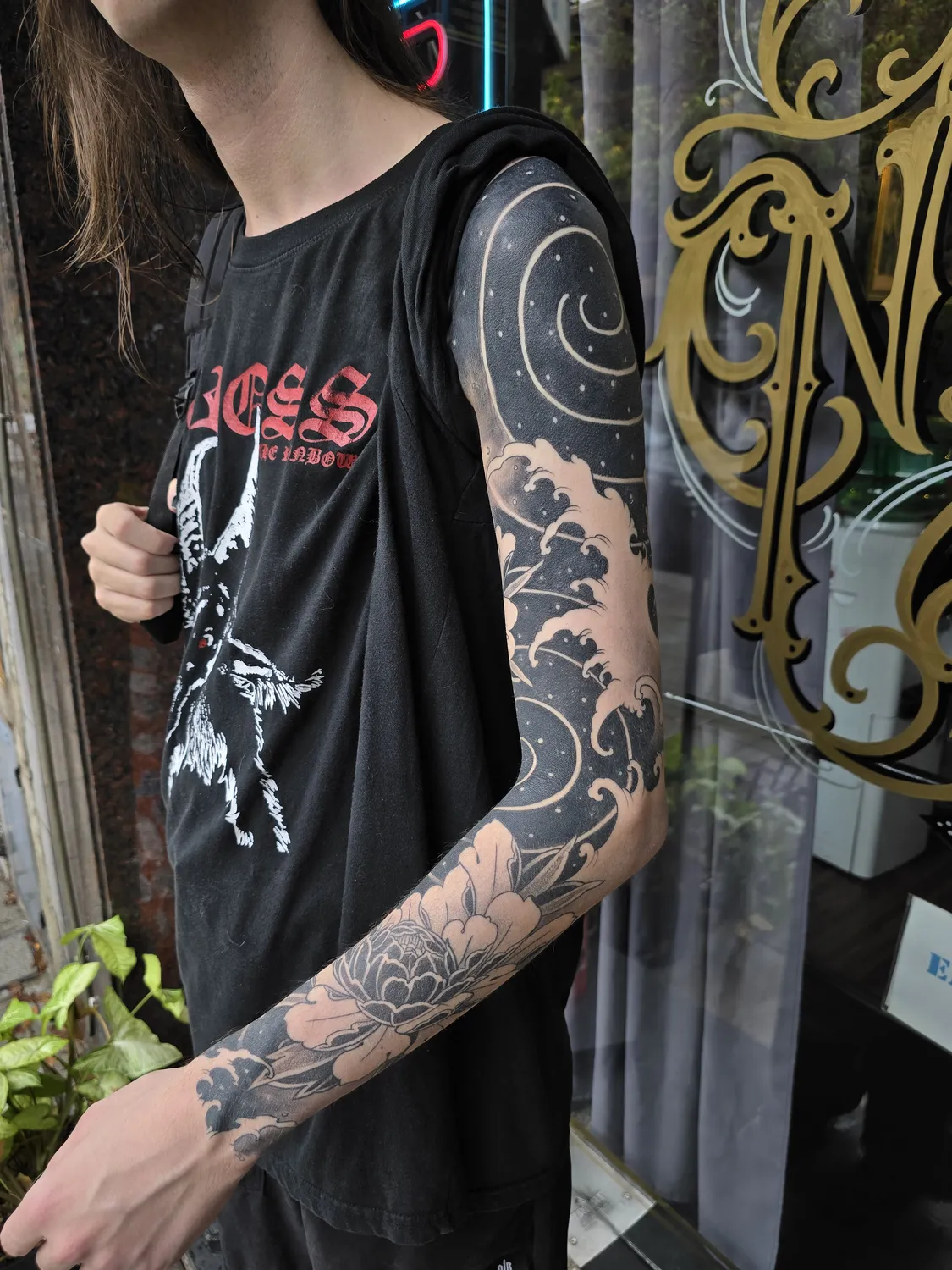 Tatuaje de estilo Blackwork